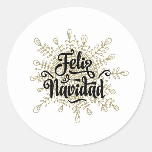 Feliz Navidad Spanish Christmas Stickers