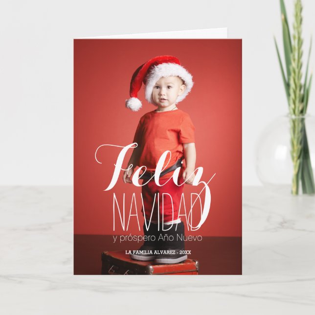 Feliz Navidad | Spanish Holiday Greeting Card (Front)
