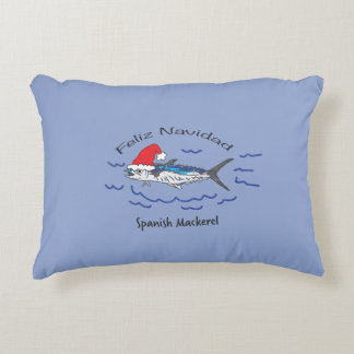 Feliz Navidad Spanish Mackerel Decorative Pillow