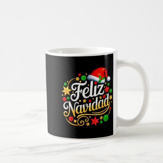 Feliz Navidad Spanish Mexican Christmas Xmas Holid Coffee Mug (Right)