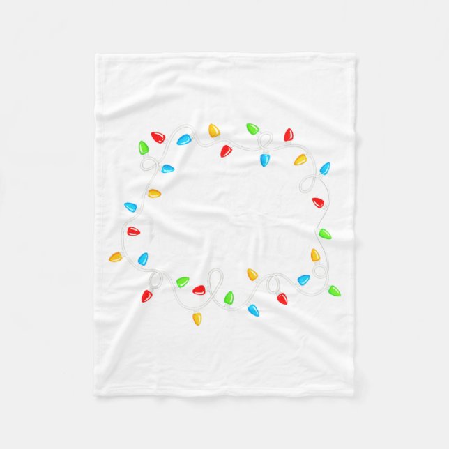 Feliz Navidad Spanish Mexican Christmas Xmas Light Fleece Blanket (Front)