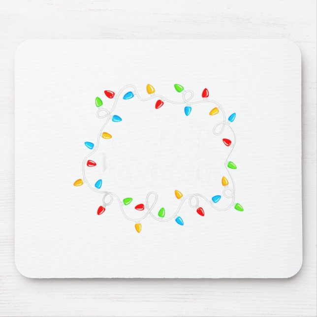 Feliz Navidad Spanish Mexican Christmas Xmas Light Mouse Pad (Front)
