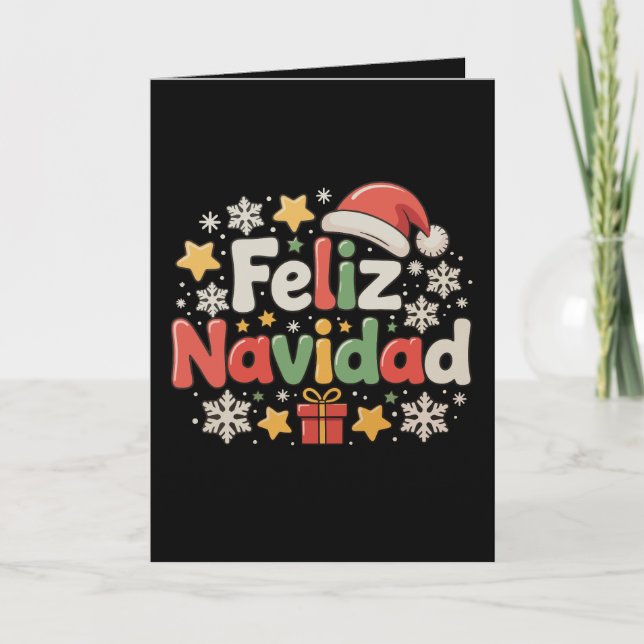 Feliz Navidad Spanish Mexican Merry Christmas Xmas Card (Front)