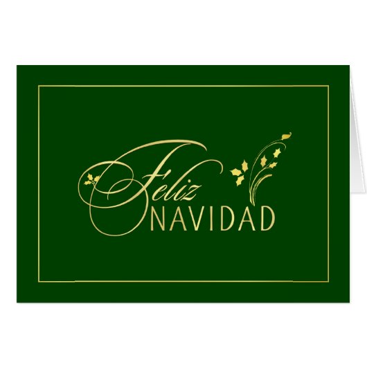 Feliz Navidad - Spanish tarjetas - Holiday Cards (Front Horizontal)