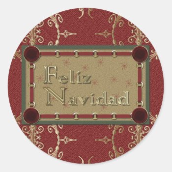 Feliz Navidad Stickers by Jamene at Zazzle
