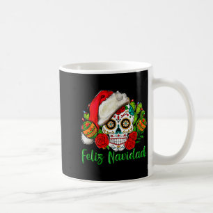 Feliz Navidad Sugar Skull Mexican Christmas  Coffee Mug