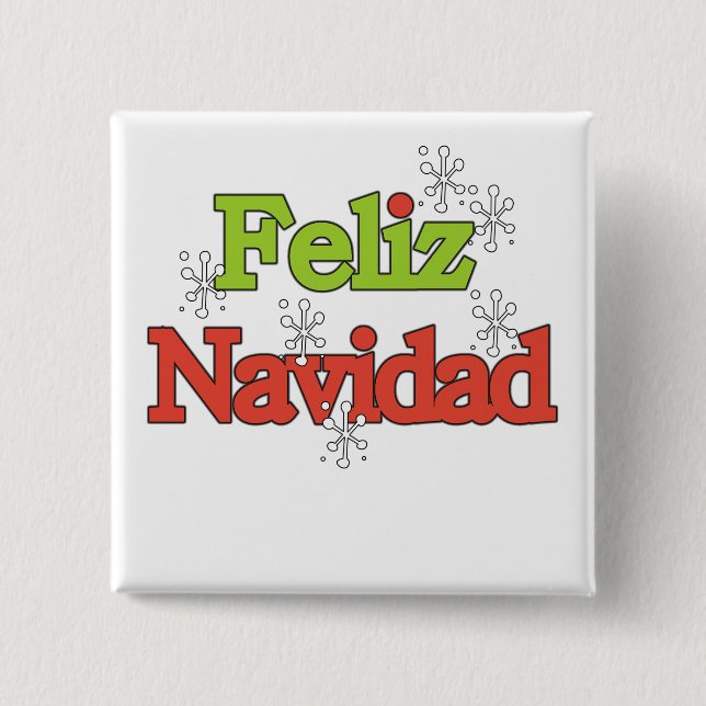 Feliz Navidad T-shirts and Gifts Button (Front)