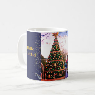 Feliz Navidad Watercolor Eucalyptus Spanish Coffee Mug