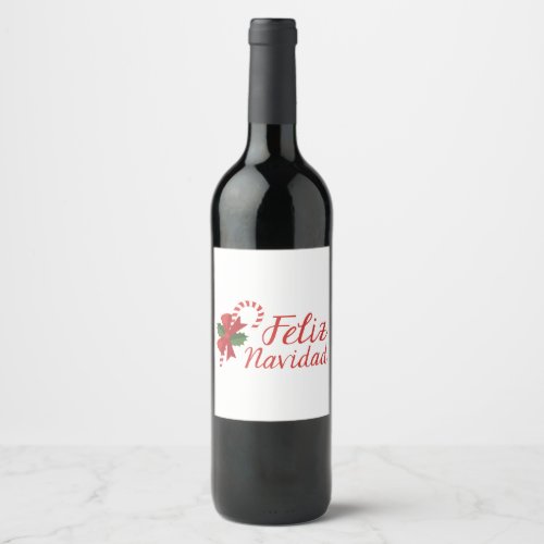 Feliz Navidad Wine Label