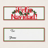 Feliz Navidad With Holly (Front & Back)