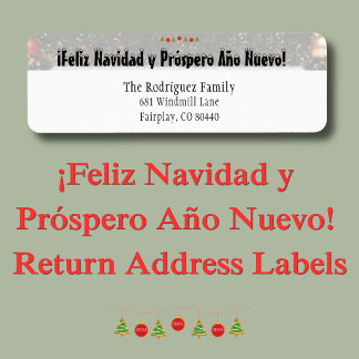 ¡Feliz Navidad y Próspero Año Nuevo! Address Label