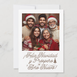 Feliz Navidad y Próspero Año Nuevo con Foto Invitation