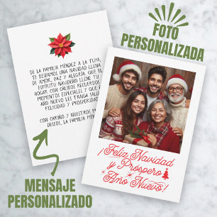 Feliz Navidad y Próspero Año Nuevo con Foto Invitation