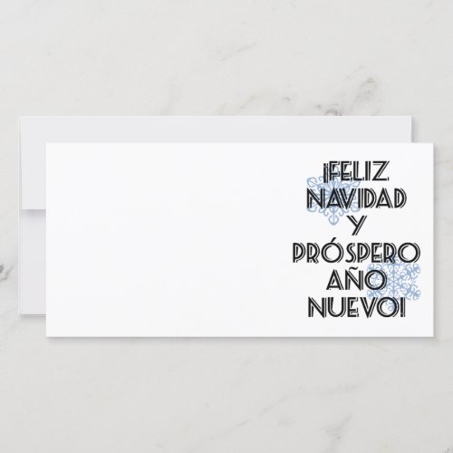 Feliz Navidad Y Prospero Ano Nuevo  Photo Card