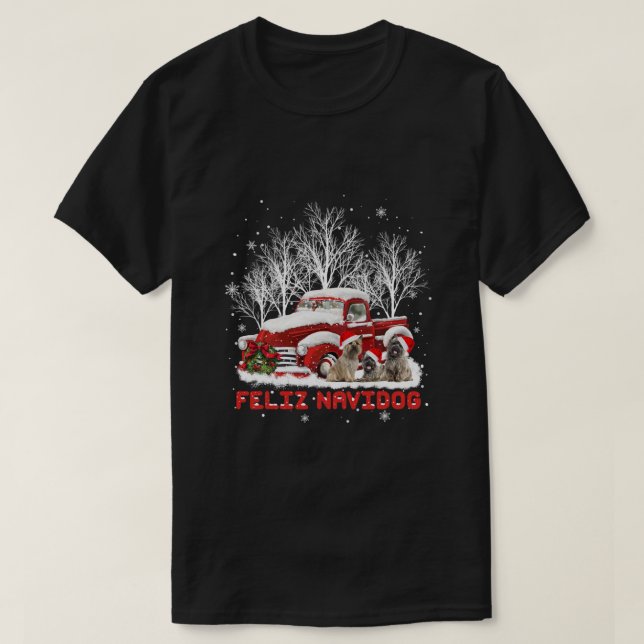 Feliz Navidog Cairn Terrier Christmas Dog Lovers  T-Shirt (Design Front)