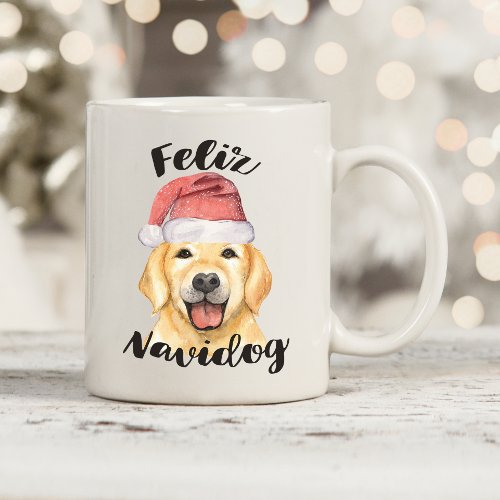 Feliz Navidog Christmas Dog  Coffee Mug