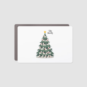 Feliz Navidog Christmas Dog T-Shirt, Funny Cute Xm Car Magnet