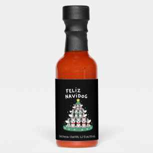 Feliz Navidog Christmas Dog T-Shirt, Funny Cute Xm Hot Sauces