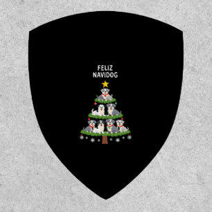 Feliz Navidog Christmas Dog T-Shirt, Funny Cute Xm Patch