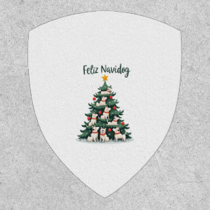 Feliz Navidog Christmas Dog T-Shirt, Funny Cute Xm Patch