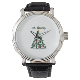Feliz Navidog Christmas Dog T-Shirt, Funny Cute Xm Watch