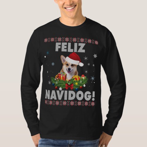 Feliz Navidog Corgi Dog Ugly Sweater Christmas San