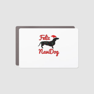 Feliz Navidog Dachshund Christmas  Car Magnet