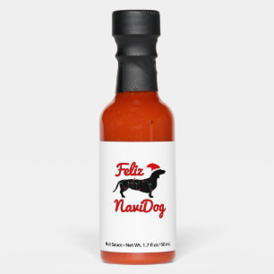 Feliz Navidog Dachshund Christmas  Hot Sauces