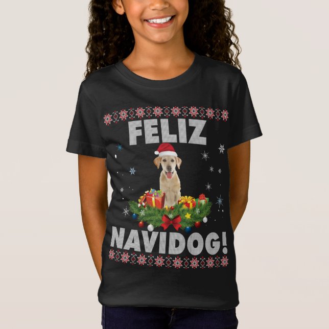 Feliz Navidog Labrador Retriever Dog Ugly Sweater  (Front)
