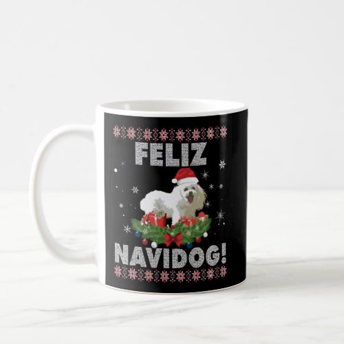 Feliz Navidog Poodle Dog Ugly Sweater Christmas Sa Coffee Mug