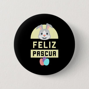 Feliz pascua happy easter spanish language bunny F Button