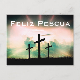 Feliz Pescua Easter Greetings Postcard