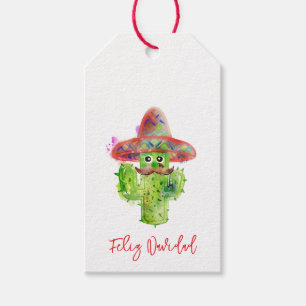 Felize Navidad Cactus Art Southwest Christmas Fun Gift Tags