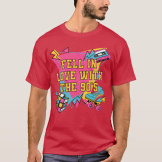 Fell in Love with the 90s Rad Retrohrowback Vint f T-Shirt