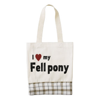Fell pony zazzle HEART tote bag