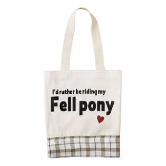 Fell pony zazzle HEART tote bag