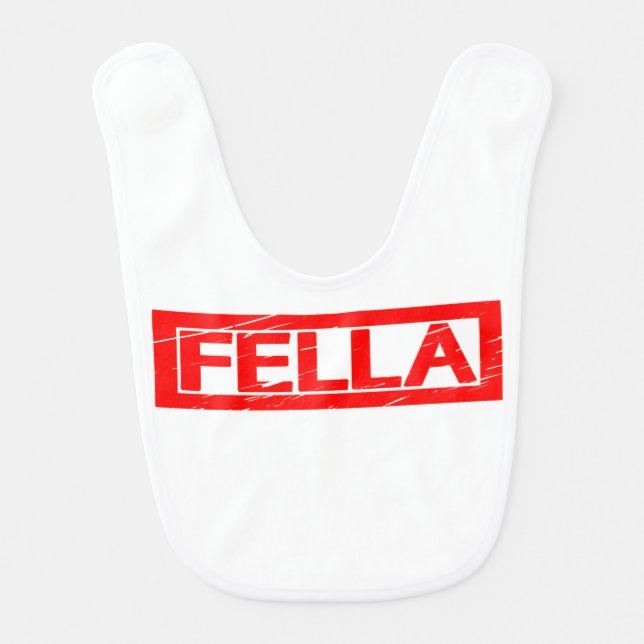 Fella Stamp Baby Bib (Front)