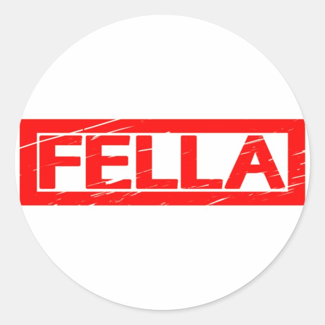 Fella Stamp Classic Round Sticker (Front)