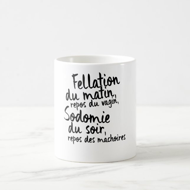 Fellation du matin coffee mug (Center)