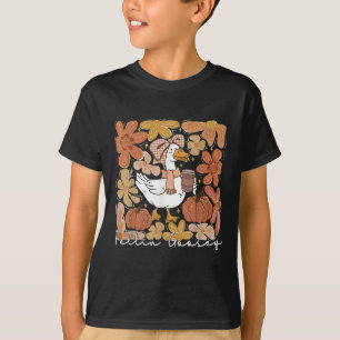 Fellin Goosey Silly Goose Fall Pumpkin Autumn Than T-Shirt