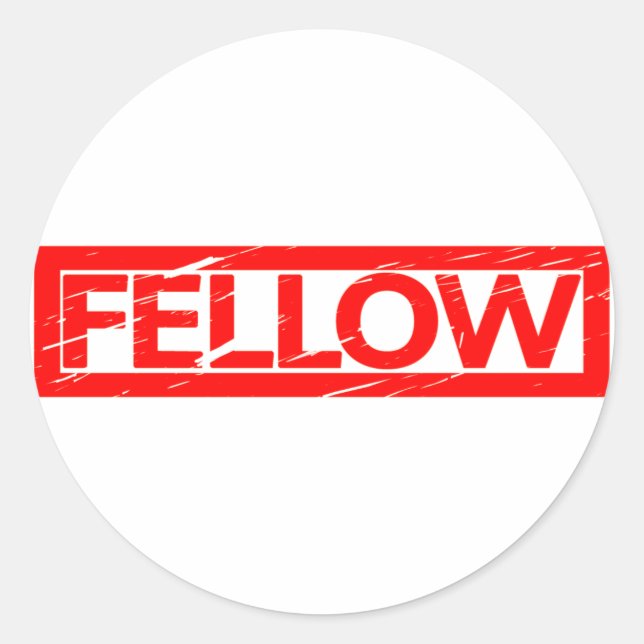 Fellow Stamp Classic Round Sticker (Front)