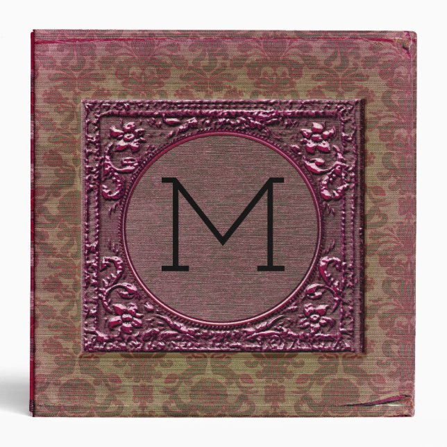 Fellowsbey Austin Edition Victorian Monogram 3 Ring Binder (Front)