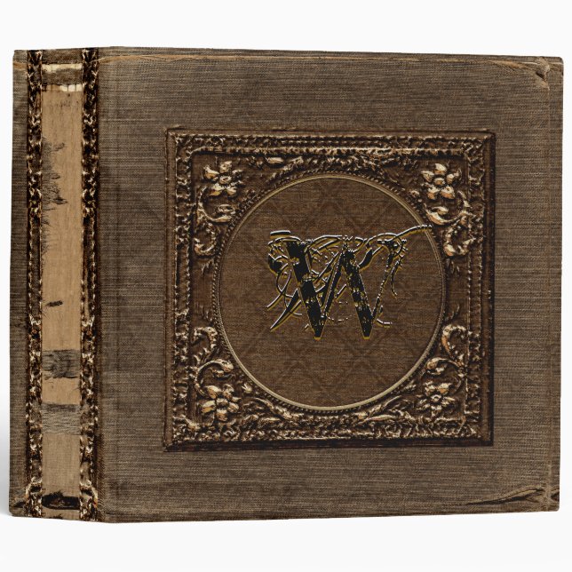 Fellowsbey Hennipan Victorian Monogram 3 Ring Binder (Front/Spine)