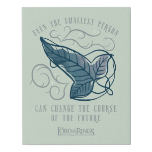 Fellowship Elven Brooch Quote Graphic Faux Canvas Print