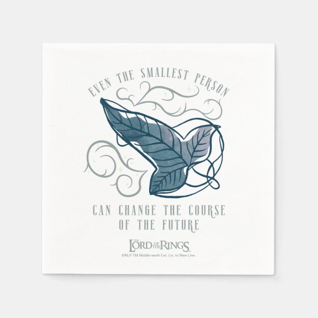 Fellowship Elven Brooch Quote Graphic Napkins (Front)