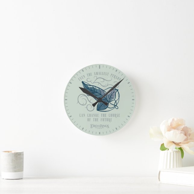 Fellowship Elven Brooch Quote Graphic Round Clock (Home)
