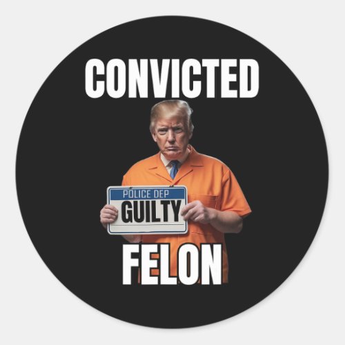 Felon Donald Trump 2024  Classic Round Sticker