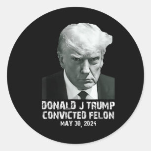 Felon Donald Trump Guilty Lock Him Up Trump Prison Classic Round Sticker
