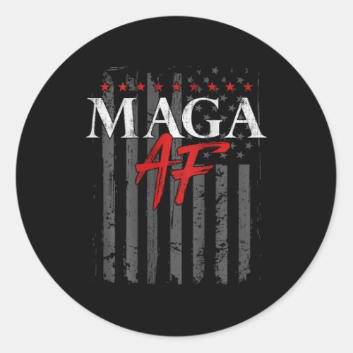 Felon Maga Af Trump 2024 On Back  Classic Round Sticker