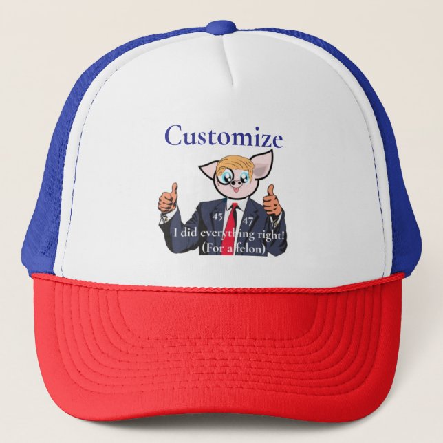 Felon President Thunder_Cove Trucker Hat (Front)